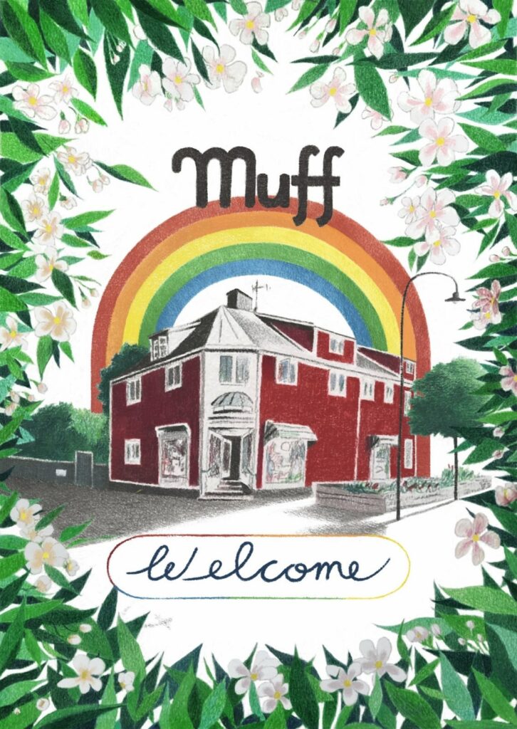 "Welcome to muff" drawing by Magdalena